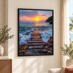 Beautiful View Of Sunrise From A Beautiful Sea | Abstract Nature Artwork #00490