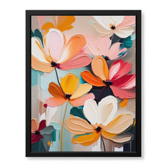 Colorful Abstract Floral Design Over White Background | Abstract Floral Artwork #00492