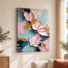 Colorful Abstract Floral Design Over White Background | Abstract Floral Artwork #00493