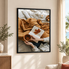 Beautiful Brown Leaf In The Book | Abstract Fashion Artwork #00496