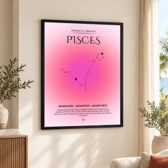 Pisces Abstract Stars Sign Art | Abstract Nature Artwork #00502