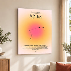 Aries Abstract Stars Sign Art | Abstract Nature Artwork #00503