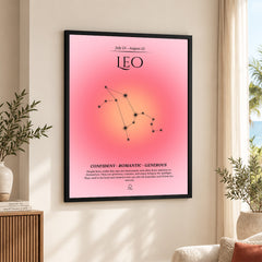 Leo Abstract Stars Sign Art | Abstract Nature Artwork #00505