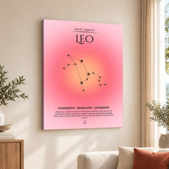 Leo Abstract Stars Sign Art | Abstract Nature Artwork #00505