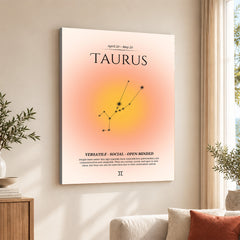 Taurus Abstract Stars Sign Art | Abstract Nature Artwork #00507