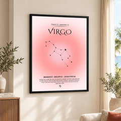 Virgo Abstract Stars Sign Art | Abstract Nature Artwork #00508