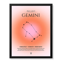 Gemini Abstract Stars Sign Art | Abstract Nature Artwork #00510