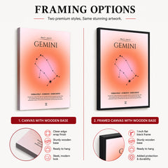 Gemini Abstract Stars Sign Art | Abstract Nature Artwork #00510