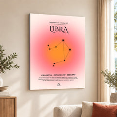 Libra Abstract Stars Sign Art | Abstract Nature Artwork #00511
