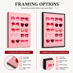 Aesthetic Colorful Glasses Over Pink Background | Abstract Fashion Artwork #00536