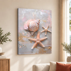 Beautiful Star Shape Seashells On The Beach | Abstract Nature  Artwork #00544