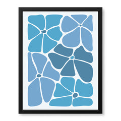 Beautiful Blue & Purple Floral Art | Abstract Floral Artwork #00547