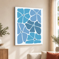 Beautiful Blue & Purple Floral Art | Abstract Floral Artwork #00547