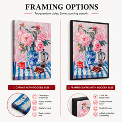 Beautiful Pink Flowers With Coffee On The Table | Abstract Floral Artwork #00551
