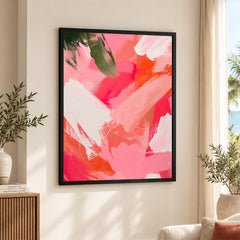 Abstract Red & Orange Paint Stroke Digital Artwork | Abstract Fashion Artwork #00557