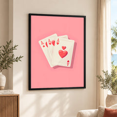 Heart Love Emoji On Cards  | Abstract Couple Artwork #00567