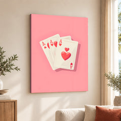 Heart Love Emoji On Cards  | Abstract Couple Artwork #00567