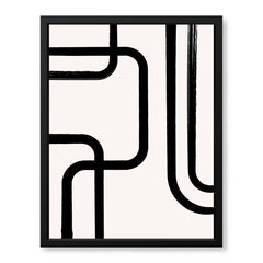 Abstract Black Line Artwork Over White Background  | Abstract Fashion Artwork #00570