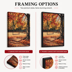 Beautiful Autumn Season Park View Artwork | Abstract Nature Artwork #00594