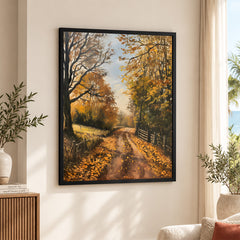 Beautiful Autumn Season View From A Hill Top | Abstract Nature Artwork #00595