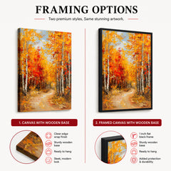 Forest Surrounded By Autumn Season | Abstract Floral Artwork #00598