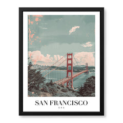 San Francisco City USA | Abstract Travel Artwork #00600