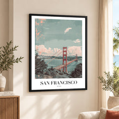 San Francisco City USA | Abstract Travel Artwork #00600