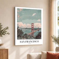 San Francisco City USA | Abstract Travel Artwork #00600