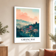 Chiang Mai City Thailand | Abstract Travel Artwork #00605