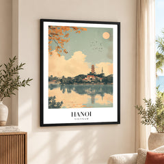 Hanoi City Vietnam | Abstract Travel Artwork #00609