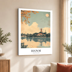 Hanoi City Vietnam | Abstract Travel Artwork #00609