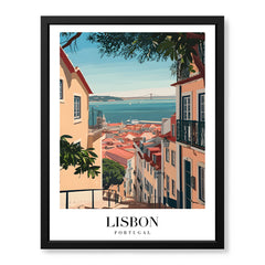 Lisbon City Portugal | Abstract Travel Artwork #00611