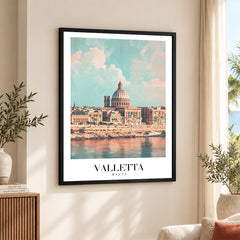 Valletta City Malta | Abstract Travel Artwork #00614
