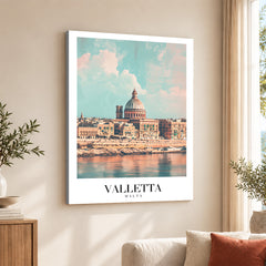 Valletta City Malta | Abstract Travel Artwork #00614