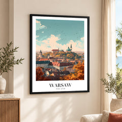 Warsaw City Poland | Abstract Travel Artwork #00617