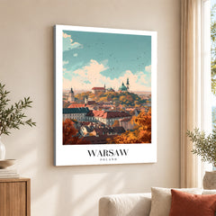 Warsaw City Poland | Abstract Travel Artwork #00617
