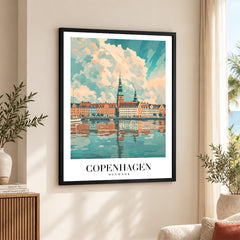 Copenhagen City Denmark | Abstract Travel Artwork #00618