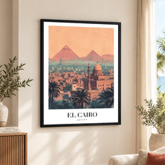 El Cairo City Egypt | Abstract Travel Artwork #00624