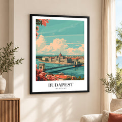 Budapest City Hungary | Abstract Travel Artwork #00630