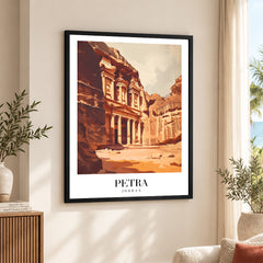 Petra City Jordan | Abstract Travel Artwork #00632