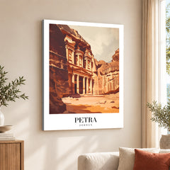 Petra City Jordan | Abstract Travel Artwork #00632