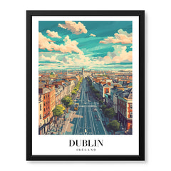 Dublin City Ireland | Abstract Travel Artwork #00636
