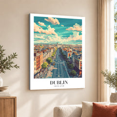 Dublin City Ireland | Abstract Travel Artwork #00636