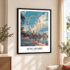 Singapore Typography | Abstract Travel Artwork #00641