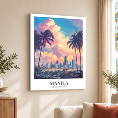 Manila City Philippines | Abstract Travel Artwork #00642