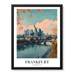 Frankfurt City Germany | Abstract Travel Artwork #00644