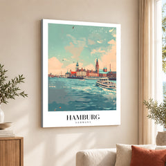 Hamburg City Germany | Abstract Travel Artwork #00647