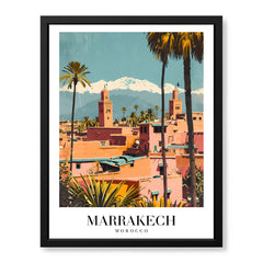 Marrakech City Morocco | Abstract Travel Artwork #00648