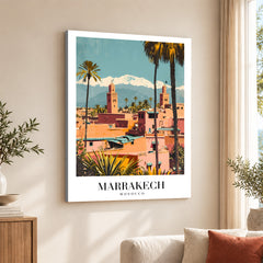 Marrakech City Morocco | Abstract Travel Artwork #00648