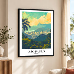 Sao Paulo City Brazil | Abstract Travel Artwork #00651